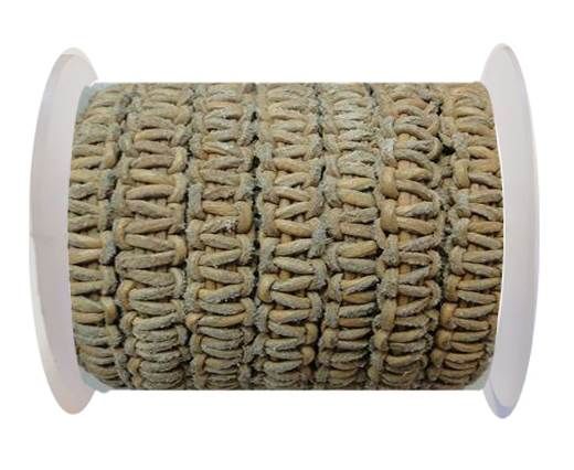 Flat Braided Cords-10MM- Stair Case Style-Dark Natural