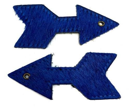 KC-Key Cord Arrow Shape 9cm Royal Blue Hair-On
