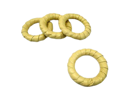 Leather Rings-Beige-34mm