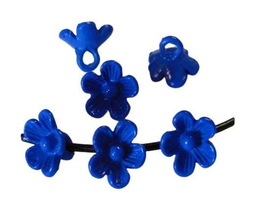 Metal Beads-Flower-Blue-8mm