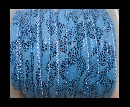 faux nappa leather 6mm Stingray-Fish-Style-Blue