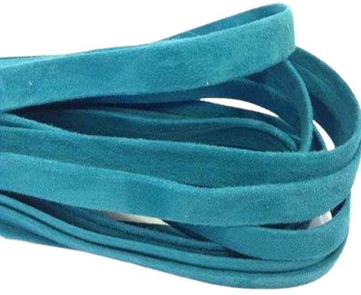 Nappa Leather Flat -10mm-Turquoise Suede