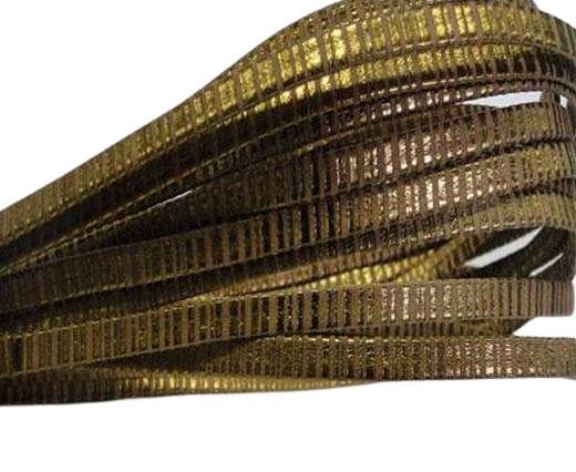 Nappa Leather Flat -5mm-Folden Spyral Style Gold
