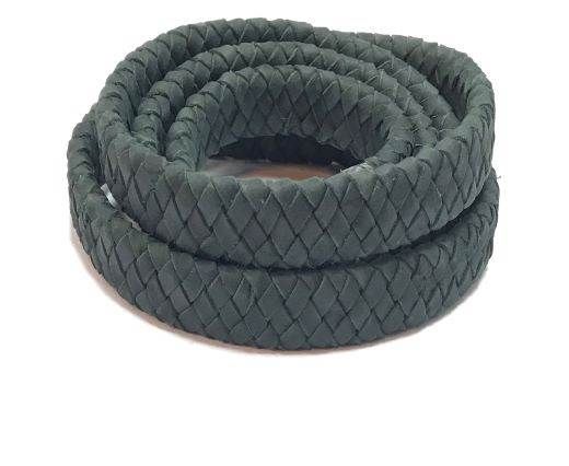 Oval Braided Leather Cord-15mm-tourmaline