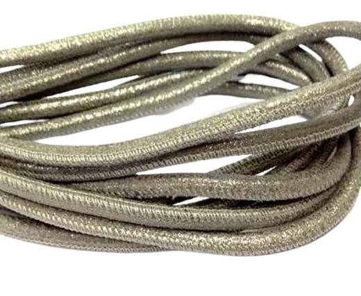 Round stitched nappa leather cord 4mm-Multidot Grey