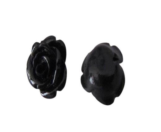 Rose Flower-16mm-Black