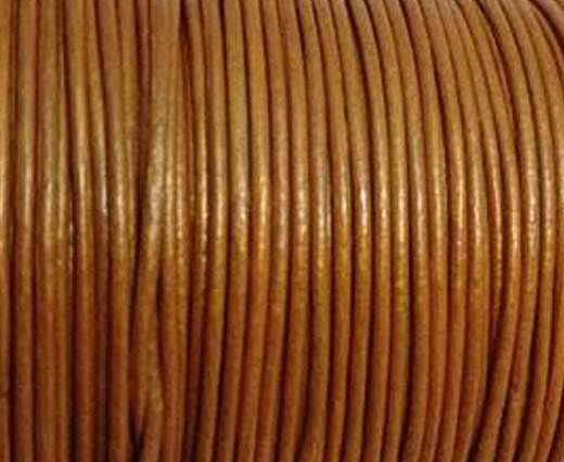 Round Leather Cord -1mm- METALLIC CINNAMON
