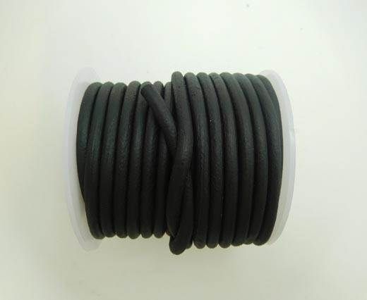 Round Leather Cord - Matt.Black-5mm