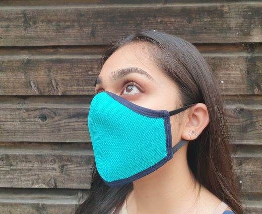 6 ply cotton washable masks - Sky Blue