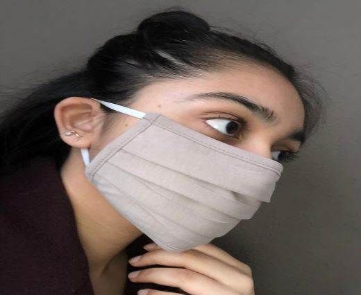 Light Beige  Washable Cotton Mask