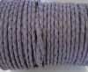 Round Braided Leather Cord SE/B/15-Violet - 5mm