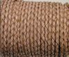 Round Braided Leather Cord SE/B/2006-Salmon - 5mm