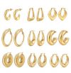 Stainless Steel Earnings - SSEAR8-PVD Gold plated