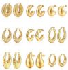 Stainless Steel Earnings - SSEAR9-PVD Gold plated