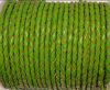 Round Braided Leather Cord SE/B/2009-Green Grass - 5mm