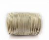 Round Leather Cord-1,5mm- METALLIC CREAM