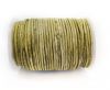 Round Leather Cord-1,5mm- VINTAGE PISTACCHIO WITH WHITE BASE