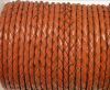 Round Braided Leather Cord SE/B/2010-Rust - 5mm