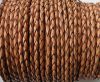 Round Braided Leather Cord SE/B/2011-Pumpkin - 5mm