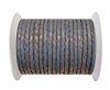 Round Braided Leather Cord SE/B/2012-Sky blue - 3mm