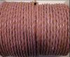 Round Braided Leather Cord SE/B/2014-Pink-6mm