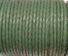 Round Braided Leather Cord SE/B/2015-Forest Green - 5mm