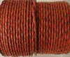 Round Braided Leather Cord SE/B/2016-Brick - 5mm