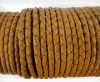 Round Braided Leather Cord SE/B/712-Camel-6mm