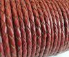 Round Braided Leather Cord SE/B/2021-Red Wine-6mm