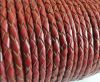 Round Braided Leather Cord SE/B/2021-Red Wine-8mm