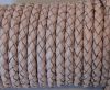 Round Braided Leather Cord SE/B/2033-Baby Pink - 6mm