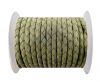 Round Braided Leather Cord SE/B/516-Pastel Green - 3mm