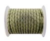 Round Braided Leather Cord SE/B/516-Pastel Green-6mm