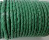 Round Braided Leather Cord SE/B/523-Moss Green-5mm