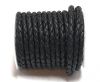 Round Braided Bolo Cords - 4mm -  black