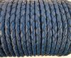 Round Braided Leather Cord SE/B/537-Denim - 5mm