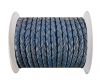 Round Braided Leather Cord SE/B/537-Denim - 3mm