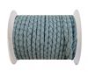 Round Braided Leather Cord SE/B/545-Baby blue - 3mm