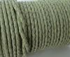 Round Braided Leather Cord SE/B/716-Pastel Lime-5mm