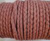 Round Braided Leather Cord SE/B/722-Rose - 5mm