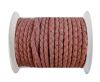 Round Braided Leather Cord SE/B/722-Rose - 3mm