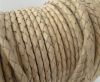 Round Braided Leather Cord SE/B/727-Beige-5mm