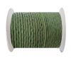 Round Braided Leather Cord SE/B/730-Green Tea - 3mm