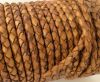 Round Braided Leather Cord SE/DB/02-Cinnamon - 5mm