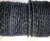 Round Braided Leather Cord SE/DB/13-Vintage Purple - 4mm