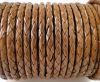 Round Braided Leather Cord SE/B/07-Medium Brown - 5mm