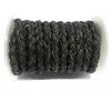 6MM ROUND BOLO TWIST LEATHER CORD Vintage Black