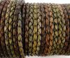Round Braided Leather Cord SE/DM/01-Vintage Night Shades - 4mm