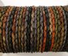Round Braided Leather Cord SE/DM/04-Dark Shades-6mm