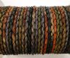 Round Braided Leather Cord SE/DM/04-Dark Shades-6mm